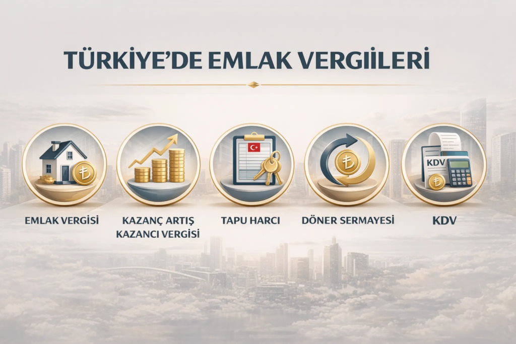 أنواع الضرائب العقارية في تركيا