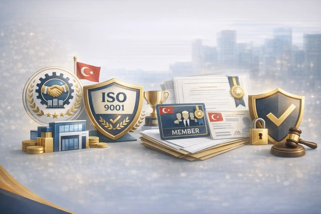 شهادات وعضويات بعد تأسيس الشركات في تركيا