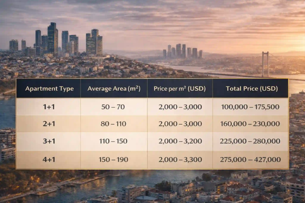 اسعار الشقق في اسطنبول بالدولار