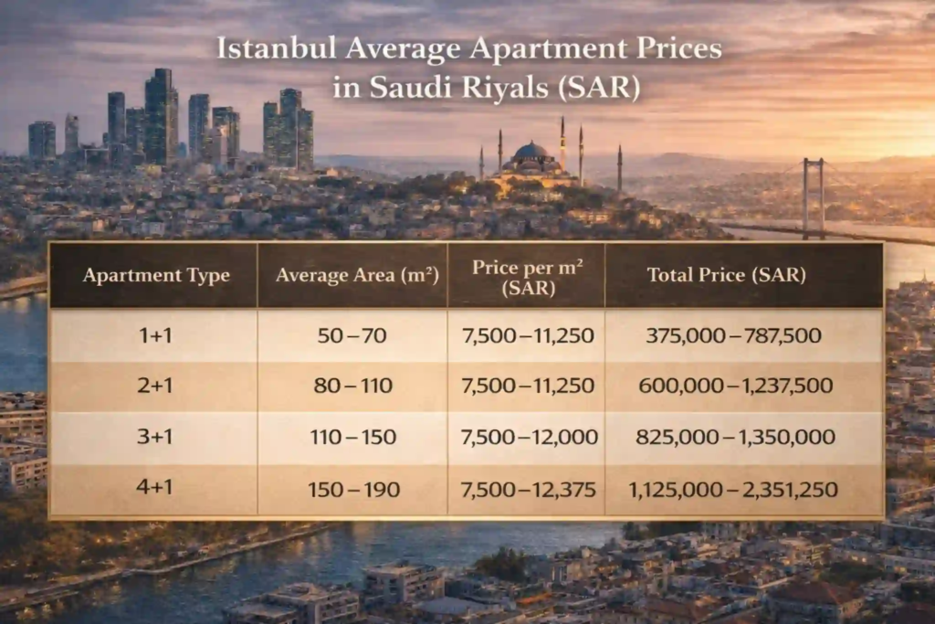 اسعار الشقق في اسطنبول بالريال السعودي