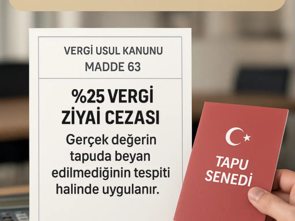 غرامة 25% لعدم تسجيل القيمة الحقيقية في الطابو التركي