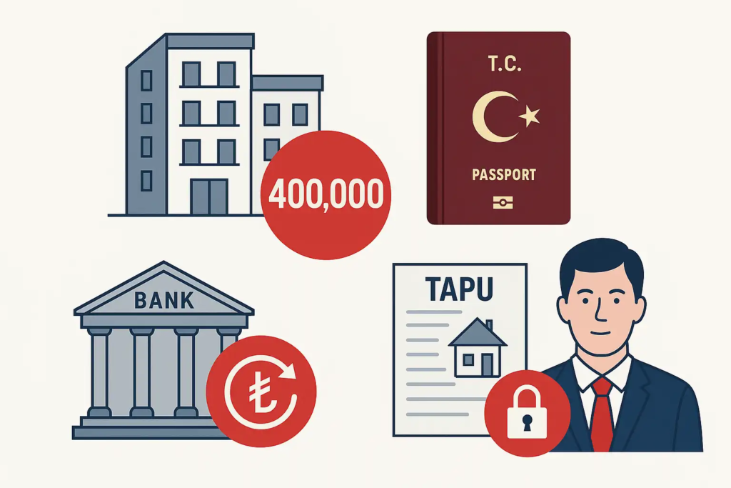 شراء عقار والحصول على الجنسية التركية: مقابل 400 ألف دولار