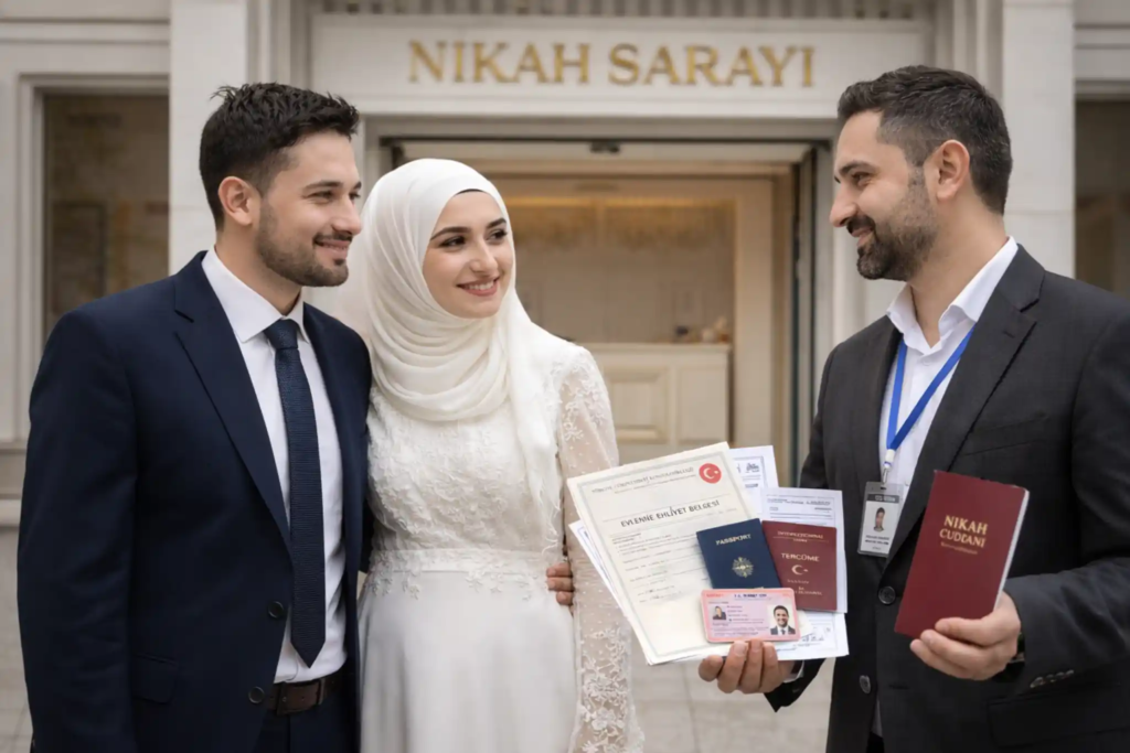 طريقة تثبيت الزواج في تركيا مع آية تورك العقارية