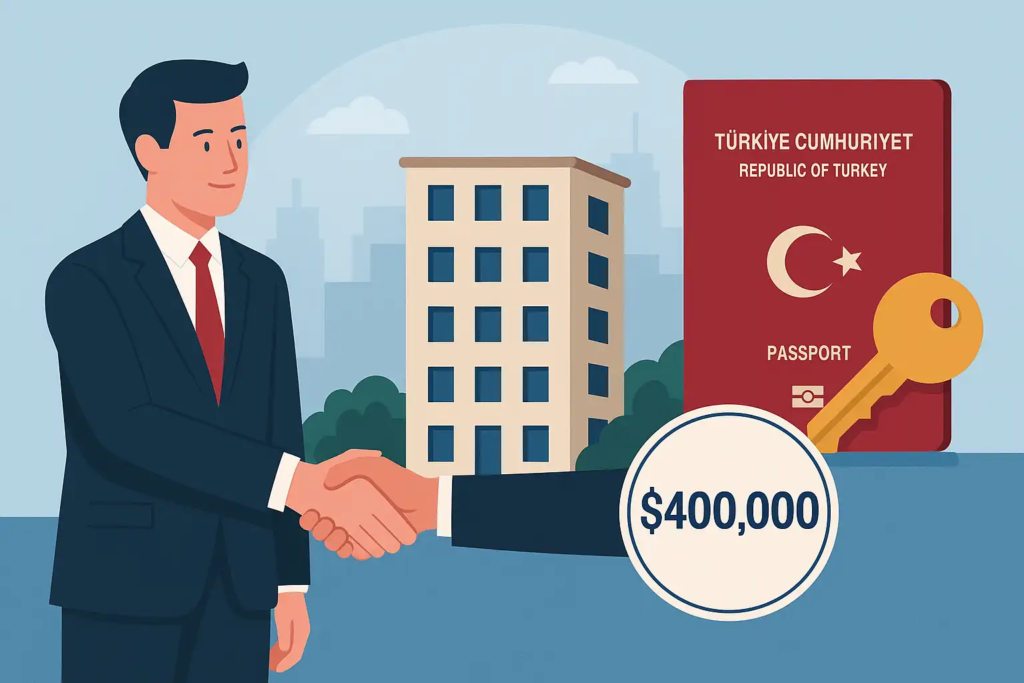 شراء عقار والحصول على الجنسية التركية: مقابل 400 ألف دولار