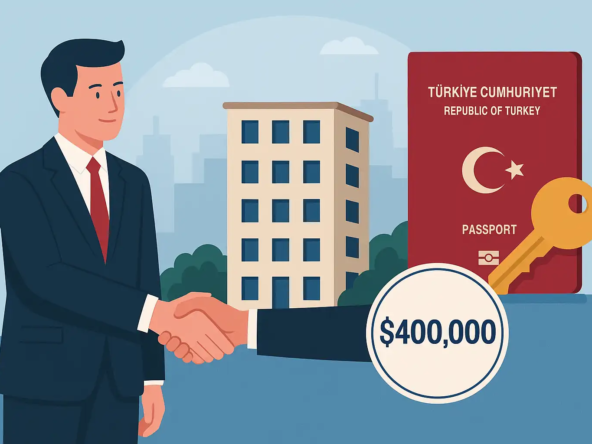 شراء عقار والحصول على الجنسية التركية: مقابل 400 ألف دولار