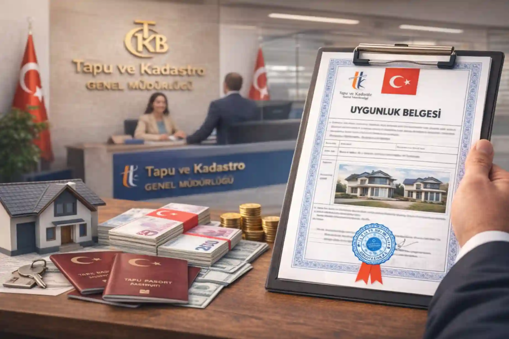 الحصول على شهادة المطابقة (Uygunluk Belgesi)