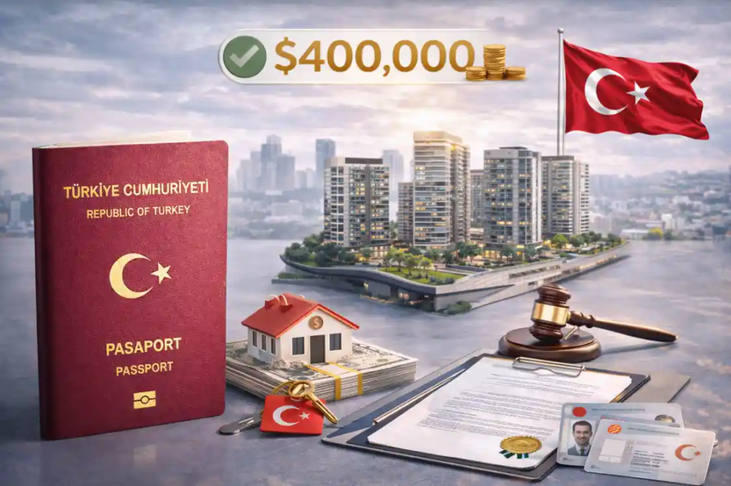 الحصول على الجواز التركي عبر شراء عقار بقيمة 400 ألف دولار