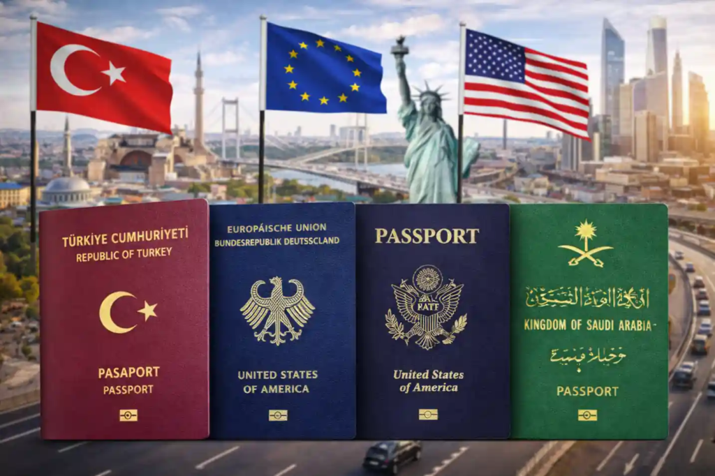 مقارنة الجنسية التركية مع جنسيات أخرى