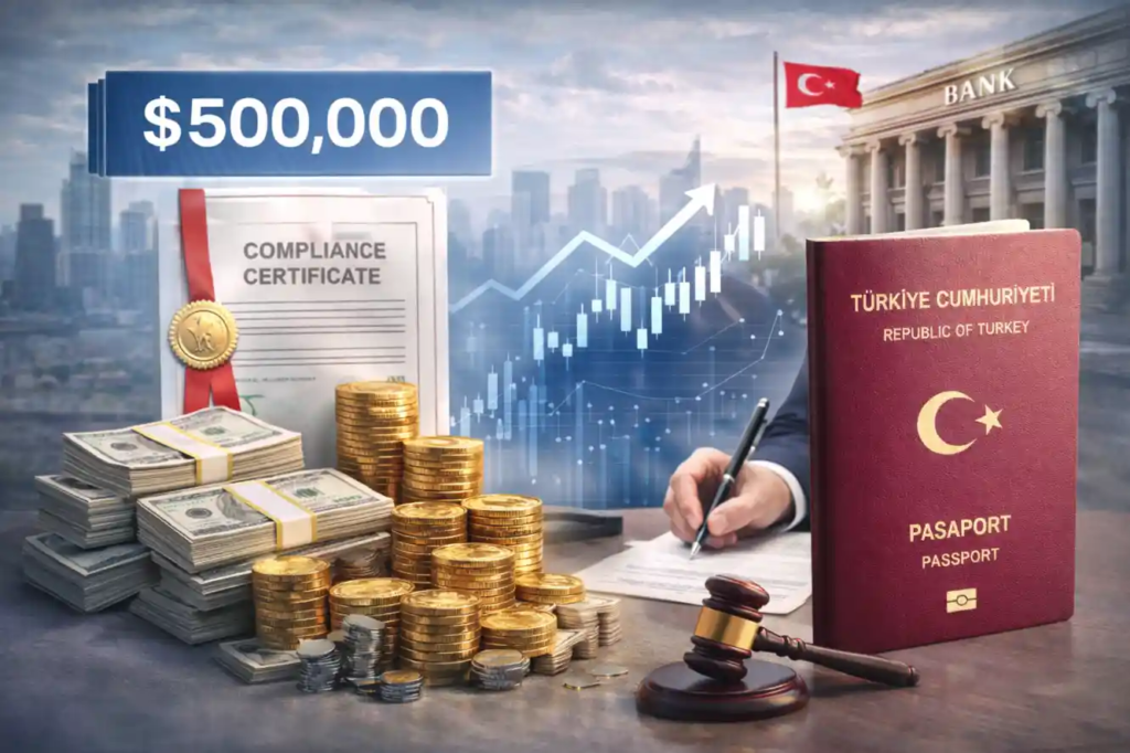 الحصول على الجواز التركي عبر الاستثمار بقيمة 500 ألف دولار