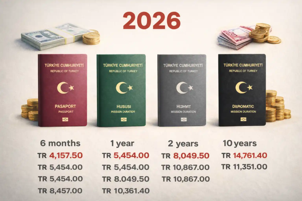 تكلفة استخراج جواز سفر تركي 2026