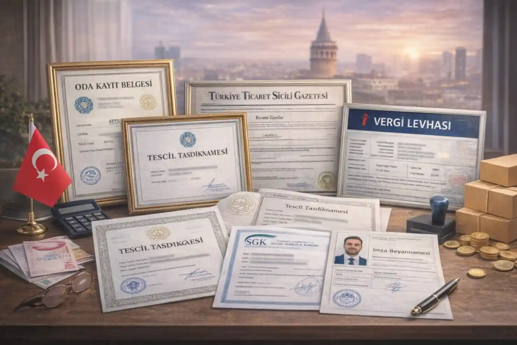 الأوراق التي يحصل عليها الشخص بعد تأسيس شركة شخصية في تركيا