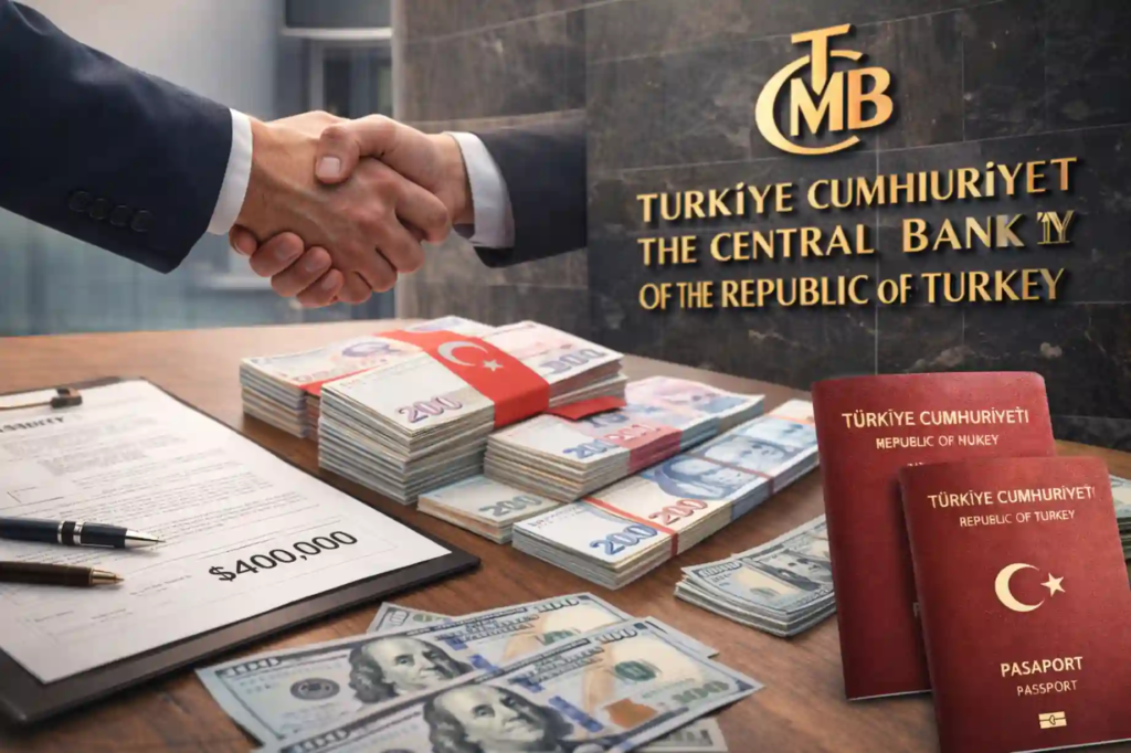 دفع العربون وتصريف الأموال في البنك المركزي