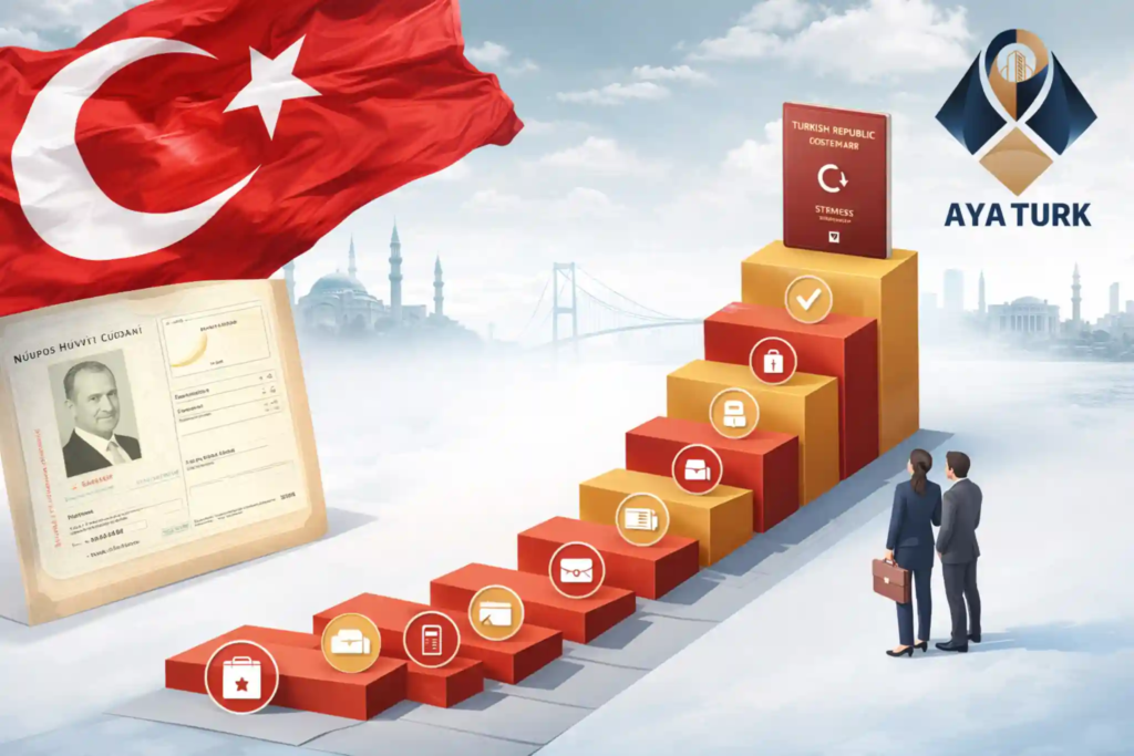 مراحل الجنسية التركية مع آية تورك العقارية