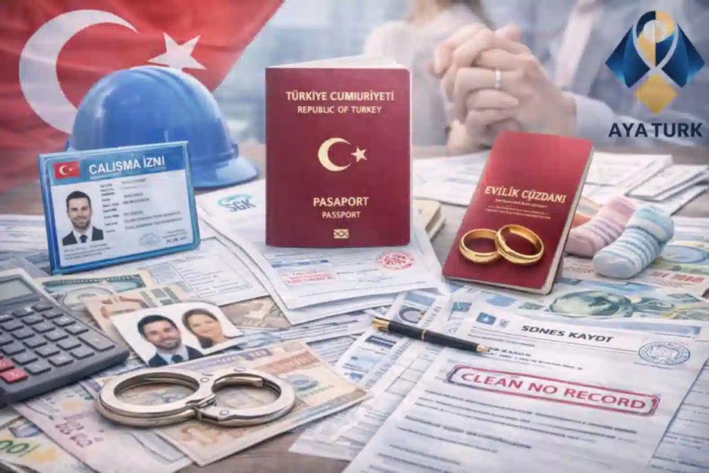 التقديم على الجنسية التركية عبر إقامة العمل