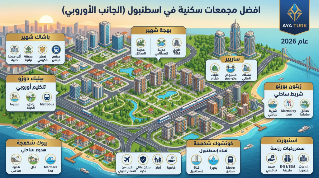 افضل مجمعات سكنية في اسطنبول (الجانب الأوروبي)