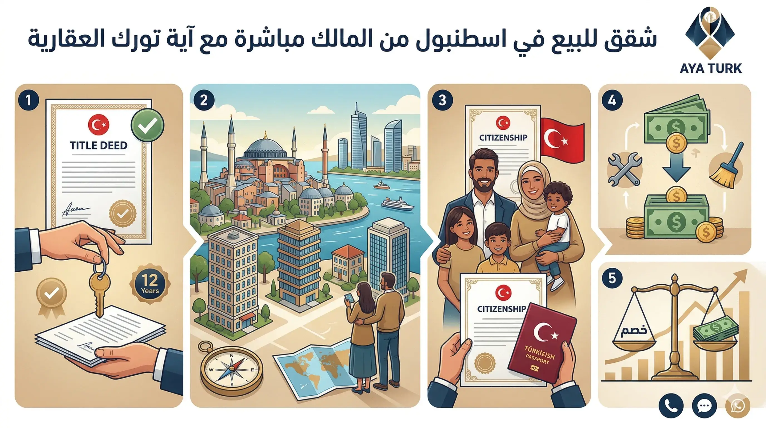 شقق للبيع في اسطنبول من المالك مباشرة مع آية تورك العقارية