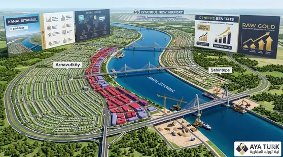 اراضي للبيع في قناة اسطنبول مع فريق آية تورك العقارية