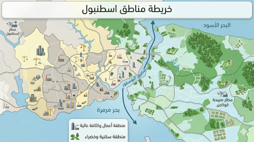خريطة مناطق اسطنبول
