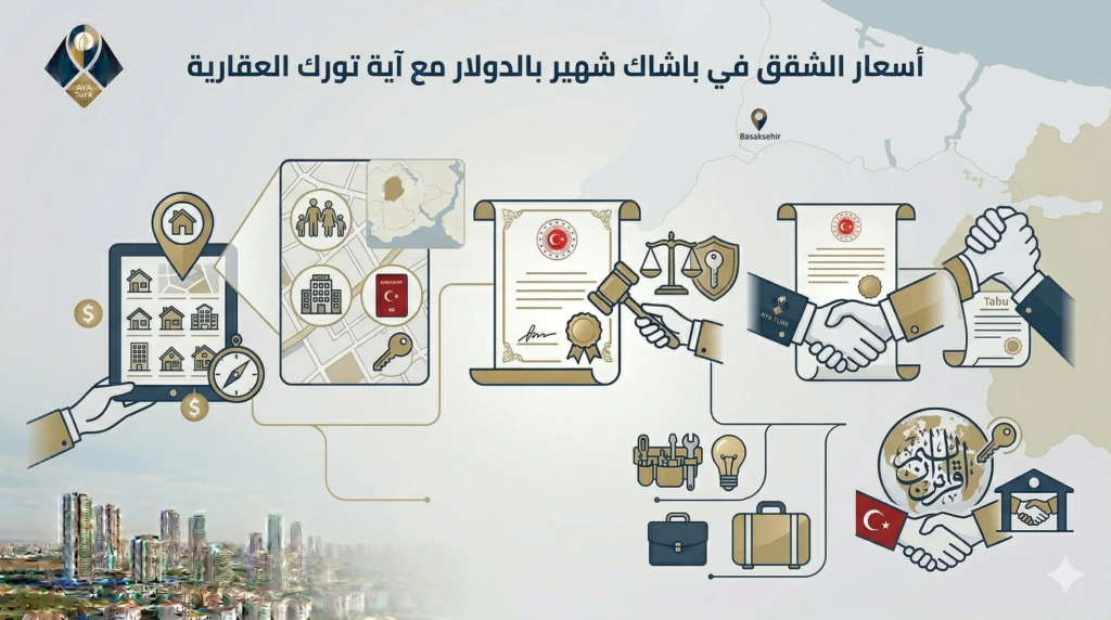 أسعار الشقق في باشاك شهير بالدولار مع آية تورك العقارية