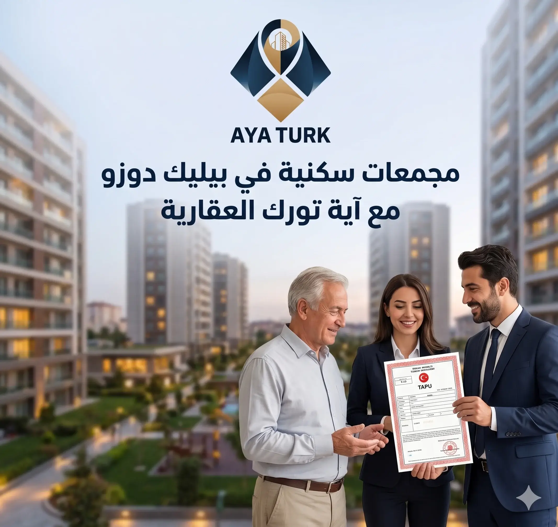 مجمعات سكنية في بيليك دوزو مع آية تورك العقارية