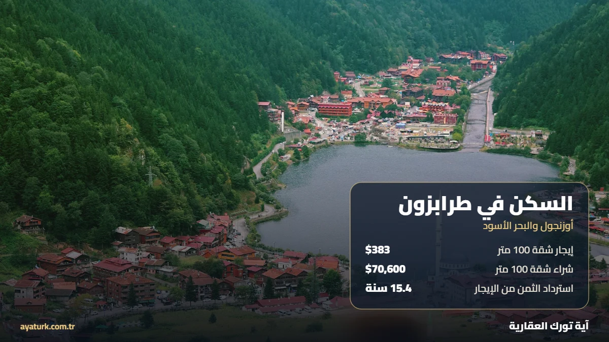 السكن في طرابزون وأوزنجول مع إيجار وسعر شراء شقة 100 متر